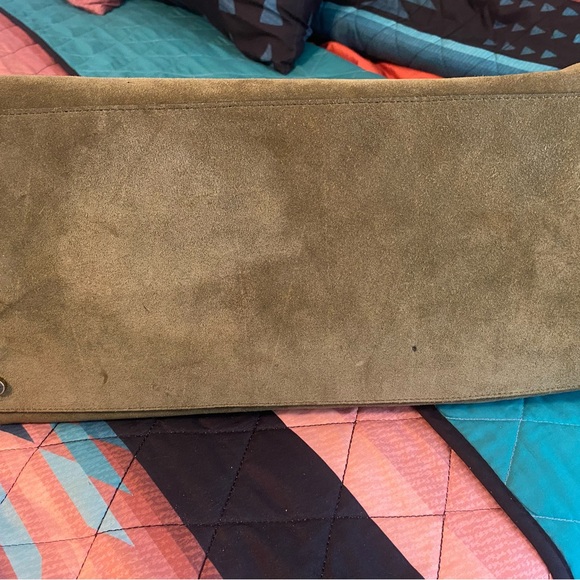 Claudia Firenze Olive Suede Satchel - Picture 7 of 7